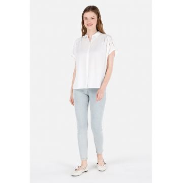 Blugi slim fit cu aspect decolorat