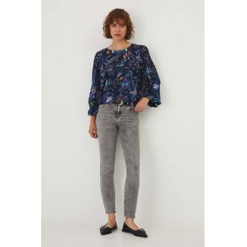 Medicine jeansi femei, culoarea gri