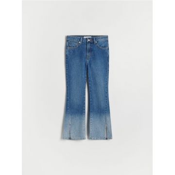 Reserved - Blugi flare high waist - albastru
