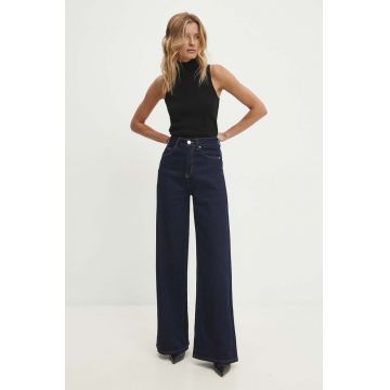 Answear Lab jeansi femei, culoarea albastru marin