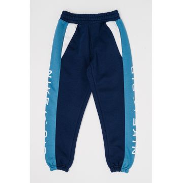 Pantaloni de trening din amestec de bumbac cu logo