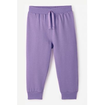 Pantaloni de trening din bumbac cu snur de ajustare
