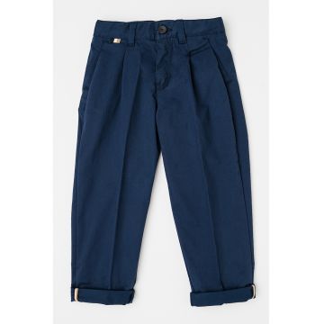 Pantaloni din amestec de bumbac cu buzunare