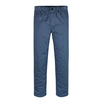 Pantaloni din amestec de bumbac cu model uni