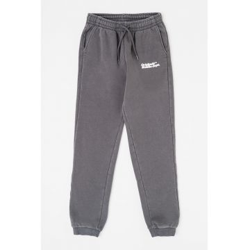 Pantaloni de trening din amestec de bumbac cu buzunare laterale