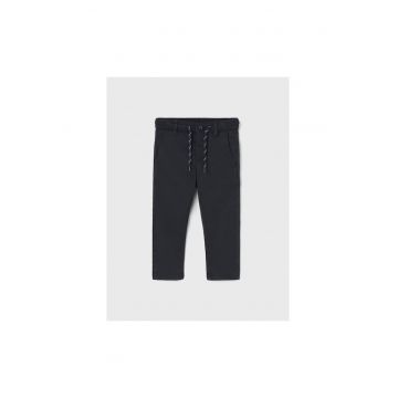 Pantaloni lungi -  300675076 - Bumbac - Elastan - Albastru marin