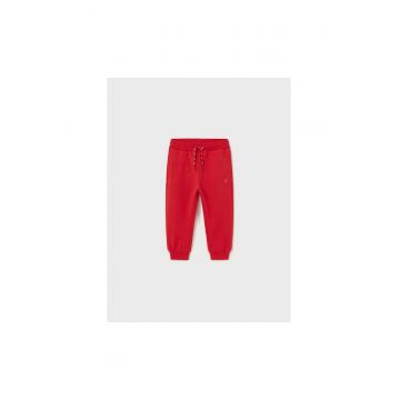 Pantaloni lungi -  302022328 - Bumbac - Poliester - Elastan - Rosu