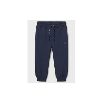 Pantaloni lungi -  302022335 - Bumbac - Poliester - Elastan - Albastru marin
