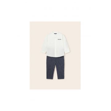 Pantaloni lungi -  302024797 - Bumbac - Poliester - Albastru marin