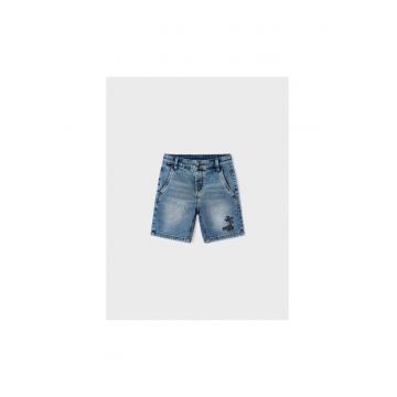Pantaloni lungi -  302028047 - Bumbac - Poliester - Albastru