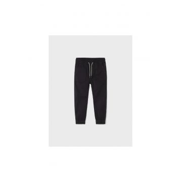 Pantaloni lungi -  302029129 - Bumbac - Elastan - Negru