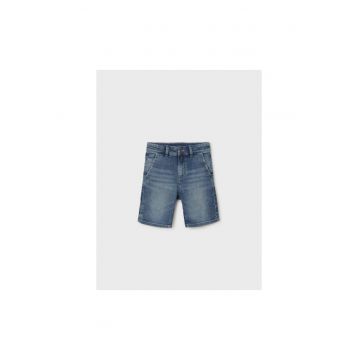 Pantaloni lungi -  302031276 - Bumbac - Elastan - Albastru marin