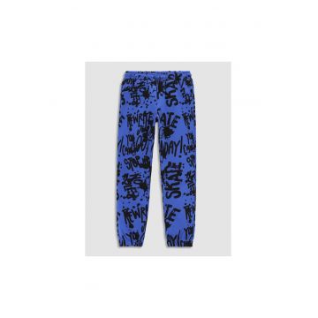 Pantaloni lungi -  302616725 - Bumbac - Albastru marin
