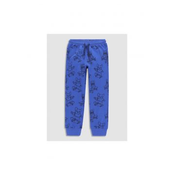 Pantaloni lungi -  302616886 - Bumbac - Elastan - Albastru marin
