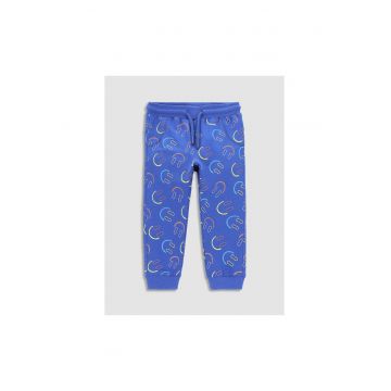 Pantaloni lungi -  302617784 - Bumbac - Elastan - Albastru marin