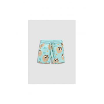 Pantaloni lungi -  302623891 - Bumbac - Elastan - Turcoaz