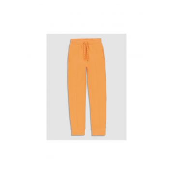 Pantaloni lungi -  302629701 - Bumbac - Portocaliu