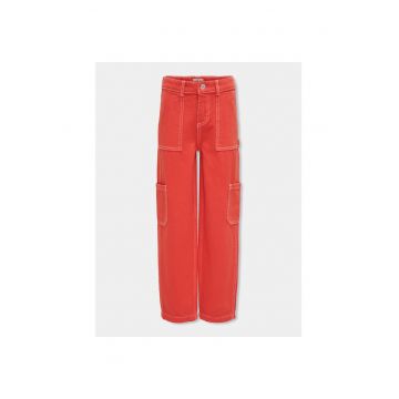 Pantaloni fete -  303522278 - Rosu - Bumbac