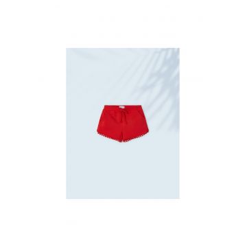 Pantaloni lungi -  302032686 - Bumbac - Elastan - Rosu