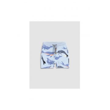 Pantaloni lungi -  302628827 - Bumbac - Elastan - Albastru