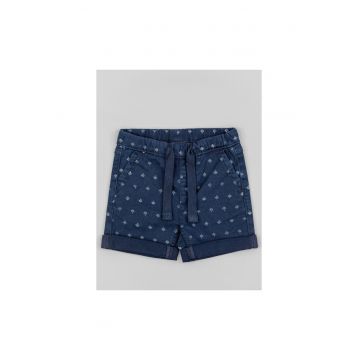Pantaloni lungi -  302727292 - Bumbac - Albastru marin