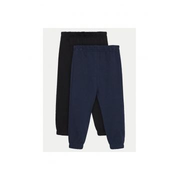 Set 2 perechi pantaloni copii -  832513 - Negru - Bumbac