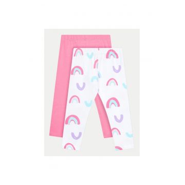 Set 2 perechi pantaloni copii -  833282 - Alb - Bumbac