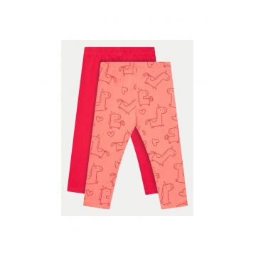 Set 2 perechi pantaloni copii -  833299 - Portocaliu - Bumbac