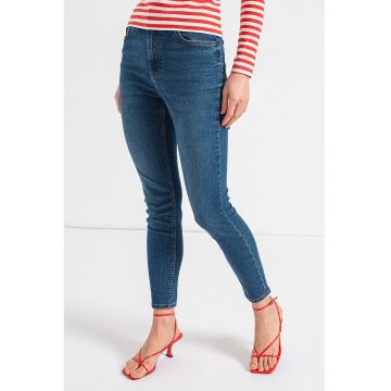 Blugi skinny cu talie inalta