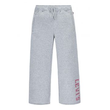 Pantaloni de trening cu croiala ampla si snur de ajustare