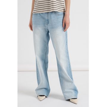Blugi relaxed fit cu aspect decolorat