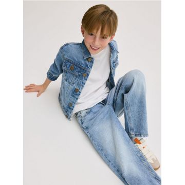 Reserved - Pantaloni straight clasici din denim - albastru