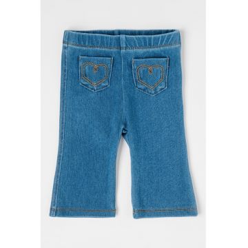 Blugi de denim cu croiala ampla