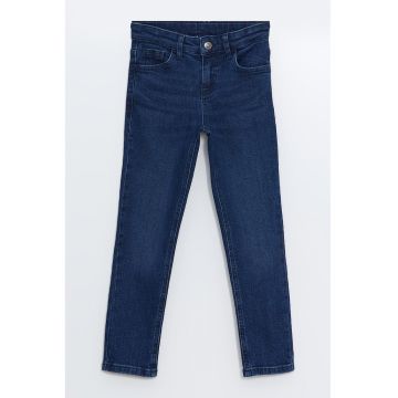 Blugi slim fit cu model cu 5 buzunare