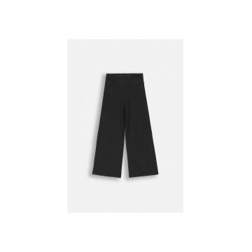 Pantaloni copii -  colanti evazati - negru - bumbac