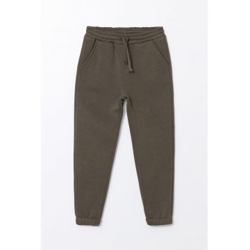 Pantaloni de trening cu snur de ajustare si buzunare oblice