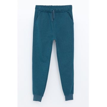 Pantaloni de trening din amestec de bumbac cu buzunare laterale