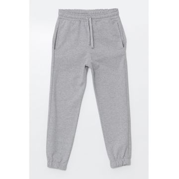 Pantaloni de trening din amestec de bumbac cu talie ajustabila