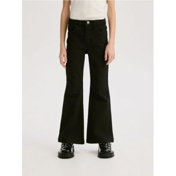 Reserved - Blugi flare high waist - negru