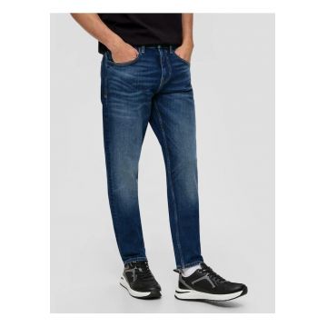 Blugi barbati - Shawn - cu talie medie - croiala Regular fit - Tapered Leg -  Albastru inchis