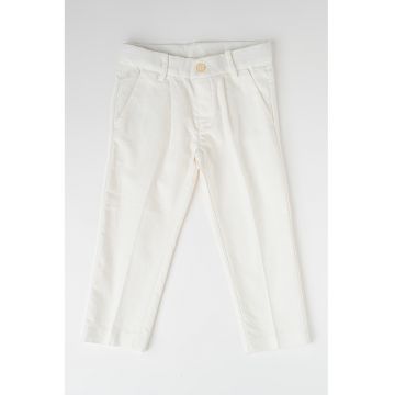 Pantaloni de trening regular fit din amestec de in