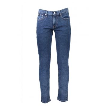 Blugi barbati cu talie medie - croiala Slim fit -  Jeans - Bleumarin - W28 L32