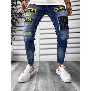 Blugi barbati conici albastri 062 h4-5