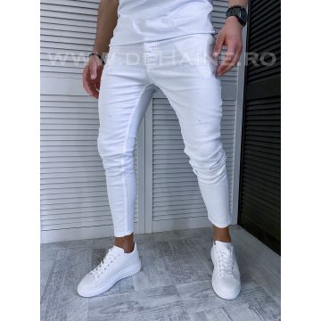 Blugi barbati conici albi 082 N8-4.1