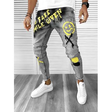 Blugi barbati conici gri B9572 M3-4.2
