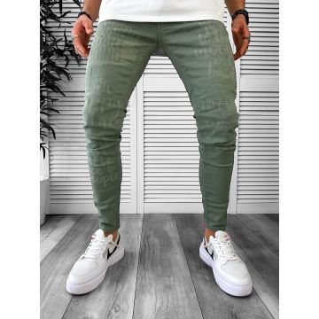 Blugi barbati conici verzi 1259 G6-5