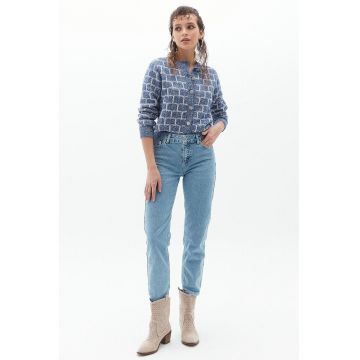 Blugi crop mom fit