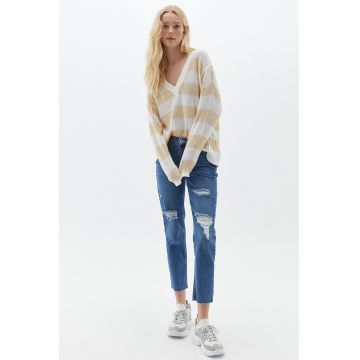 Blugi crop mom fit