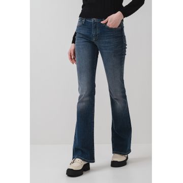 Blugi cu talie medie si croiala bootcut