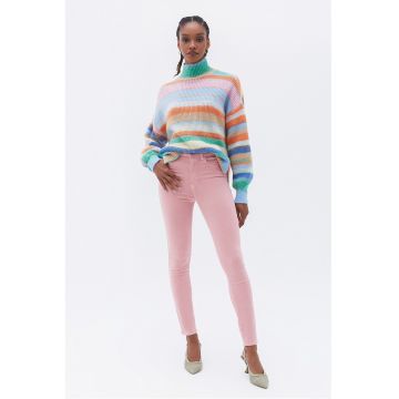 Blugi skinny cu talie inalta